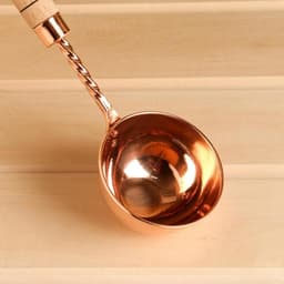 Ковш - черпак для бани и сауны, 140 мл, медь, деревянная ручка