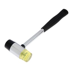 Молоток рихтовочный ТУНДРА, металлическая обрезиненная рукоятка, бойки 35 мм, 300 г