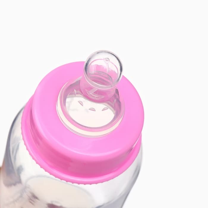 Бутылочка для кормления 3 в 1 «Чудесная малышка», в комплекте ложка и носик-поильник, 150 мл, от 6 мес., розовый