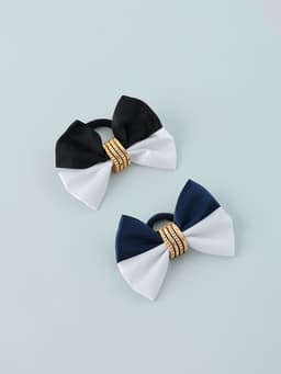 Бант для волос на резинке «Школьница», двойной, 8.5 см, МИКС