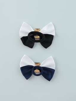 Бант для волос на резинке «Школьница», двойной, 8.5 см, МИКС