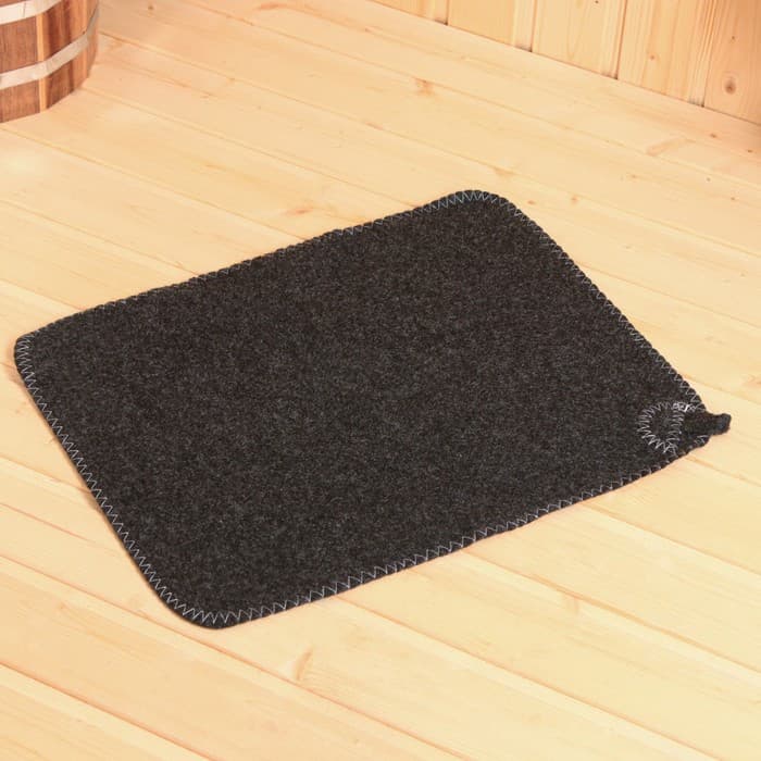 Набор для бани «Мужской», 5 предметов: шапка, коврик, рукавица, тапочки, сумка, шерсть 30%, полиэфир 70%, тёмный, «Добропаровъ»