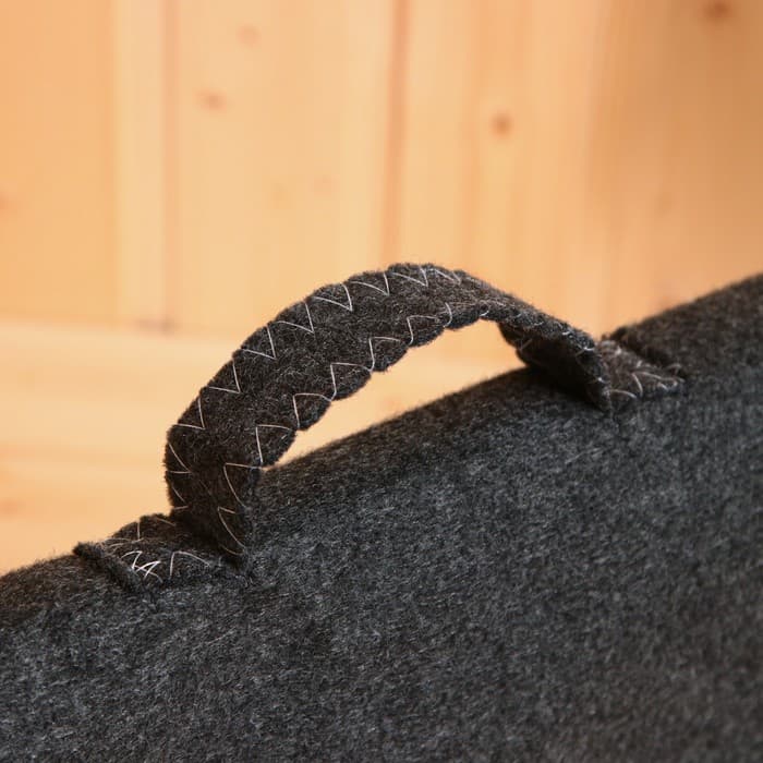 Набор для бани «Мужской», 5 предметов: шапка, коврик, рукавица, тапочки, сумка, шерсть 30%, полиэфир 70%, тёмный, «Добропаровъ»