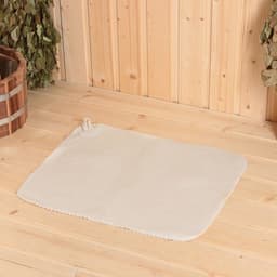 Набор для бани «Мужской», 5 предметов: шапка, коврик, рукавица, тапочки, сумка, шерсть 30%, полиэфир 70%, светлый, «Добропаровъ»