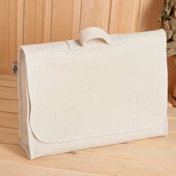 Набор для бани «Мужской», 5 предметов: шапка, коврик, рукавица, тапочки, сумка, шерсть 30%, полиэфир 70%, светлый, «Добропаровъ»