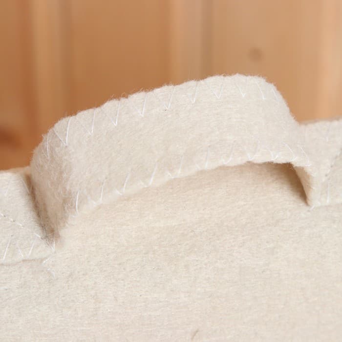 Набор для бани «Мужской», 5 предметов: шапка, коврик, рукавица, тапочки, сумка, шерсть 30%, полиэфир 70%, светлый, «Добропаровъ»