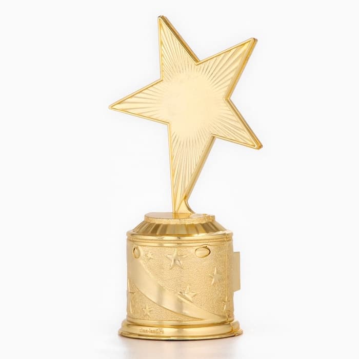 Кубок «Самый лучший», наградная фигура звезда, золото, пластик, 16×8.5×6 см