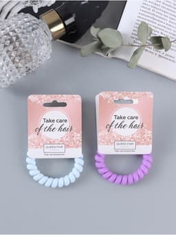 Резинка для волос пружинка QF «Матовая», МИКС