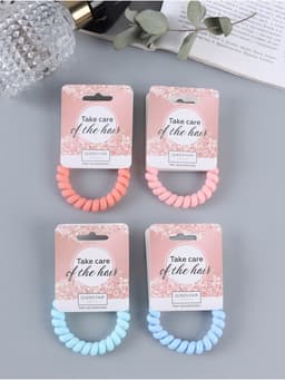 Резинка для волос пружинка QF «Матовая», МИКС