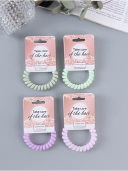 Резинка для волос пружинка QF «Матовая», МИКС