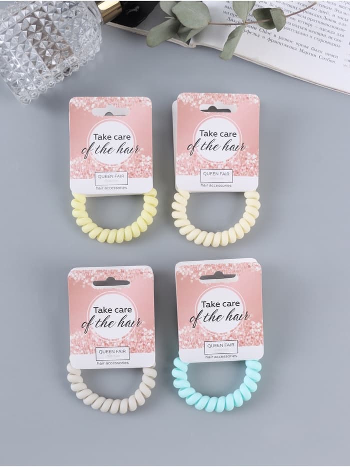 Резинка для волос пружинка QF «Матовая», МИКС