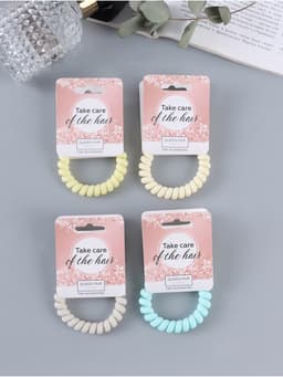 Резинка для волос пружинка QF «Матовая», МИКС