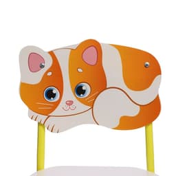 Стул детский регулируемый ZABIAKA «Кошка», группа роста 1 – 3, цвет белый/жёлтый