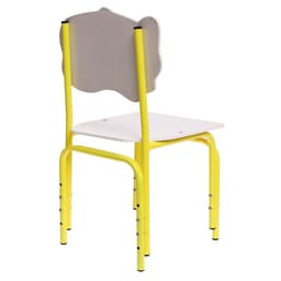 Стул детский регулируемый ZABIAKA «Кошка», группа роста 1 – 3, цвет белый/жёлтый