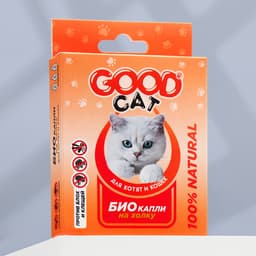БИО капли GOOD CAT от блох и клещей, 3×1 мл, для котят и кошек