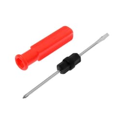 Отвертка комбинированная ЛОМ, 2 в 1, пластиковая рукоятка, PH0/SL3×60 мм