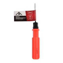 Отвертка комбинированная ЛОМ, 2 в 1, пластиковая рукоятка, PH0/SL3×60 мм