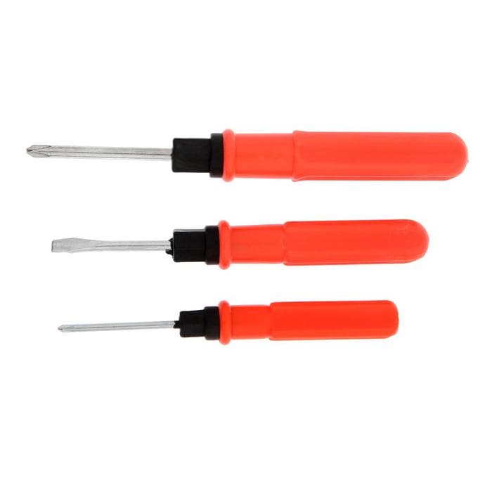 Набор отверток ЛОМ, 2 в 1, PH0/SL3×60 мм, PH1/SL5×70 мм, PH2/SL6×75 мм, 3 шт.