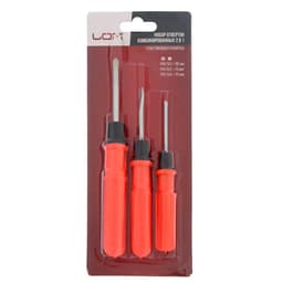 Набор отверток ЛОМ, 2 в 1, PH0/SL3×60 мм, PH1/SL5×70 мм, PH2/SL6×75 мм, 3 шт.