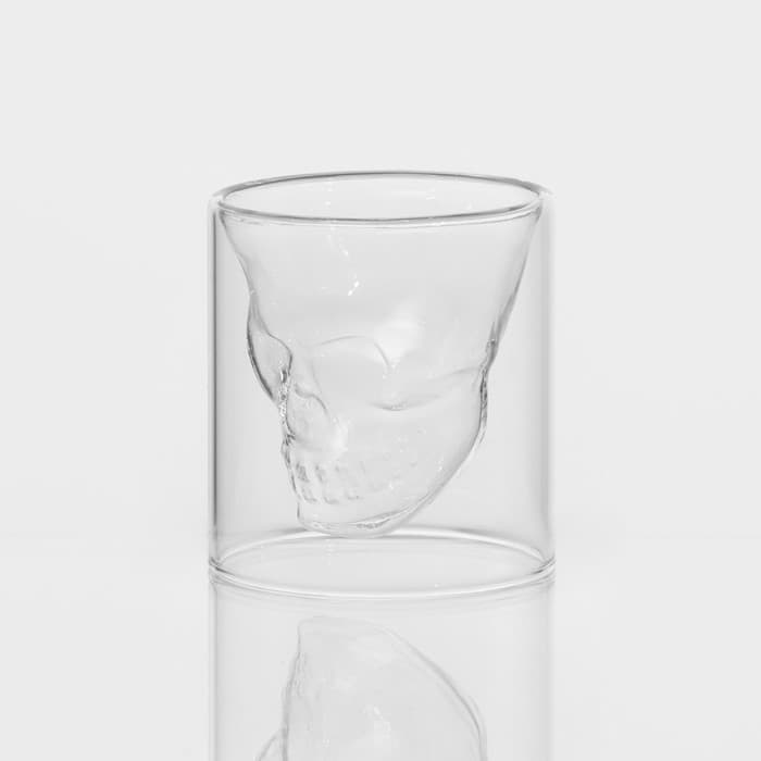 Стопка-шот с двойными стенками Magistro «Череп. Хэллоуин», 70 мл, 7×7 см, стекло