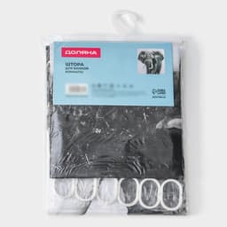 Штора для ванной Доляна «Слон», 180×180 см, белая