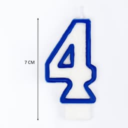 Свеча для торта «Цифра 4», 7 см, МИКС