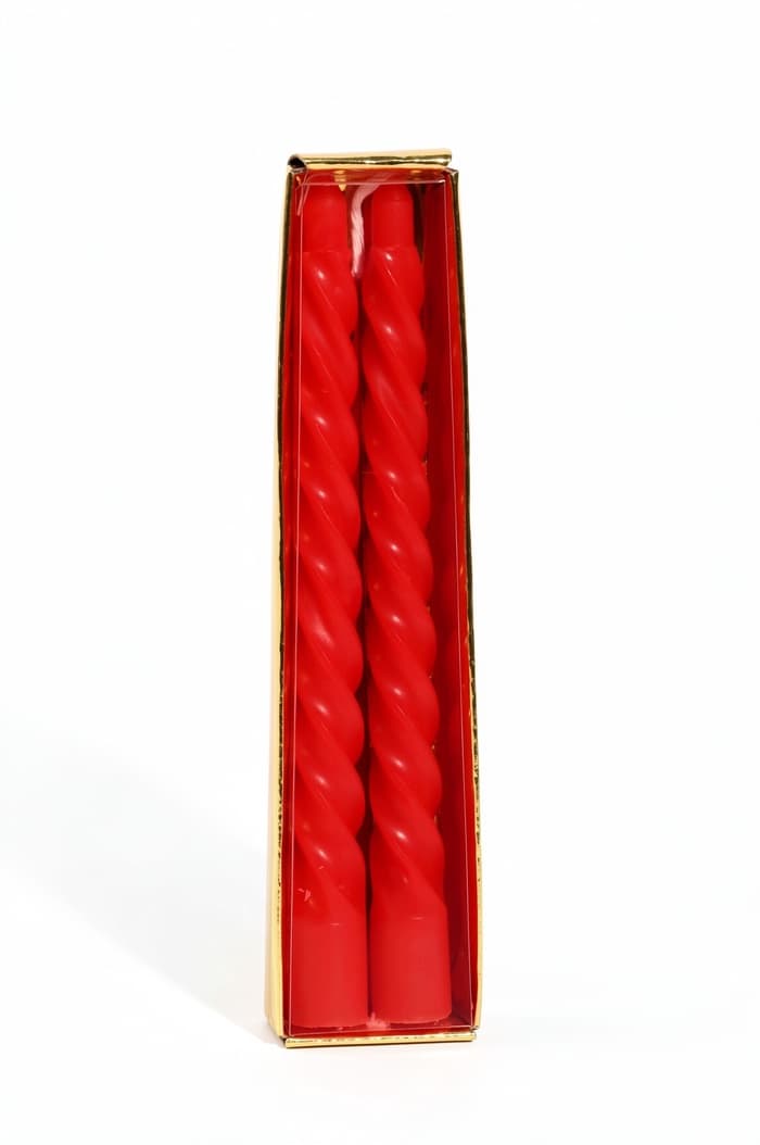 Свечи витые ароматические 1.5×15 см, 2 шт., роза