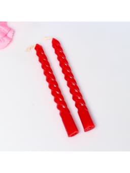 Свечи витые ароматические 1.5×15 см, 2 шт., роза