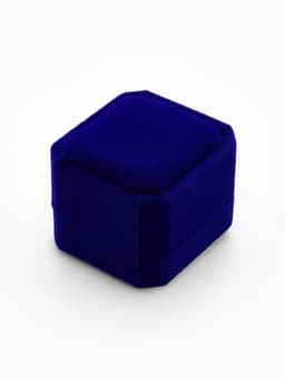 Футляр под кольцо, серьги «Геометрия», бархатный, 5×5.5×4 см, синий