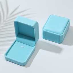 Футляр под набор: серьги и кулон «Геометрия», тиффани, 8×7 см, голубой