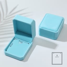 Футляр под набор: серьги и кулон «Геометрия», тиффани, 8×7 см, голубой