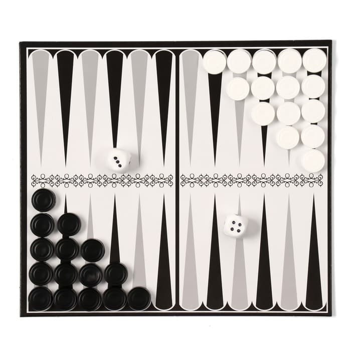 Настольная игра 3 в 1 Десятое Королевство «Надо думать», шашки, шахматы, нарды, поле 21×19 см