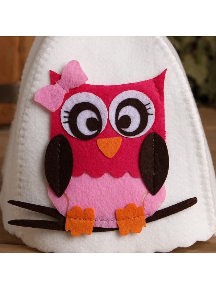 Шапка для бани и сауны, с аппликацией «Мэри», полиэфир, детская