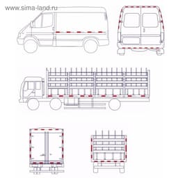 Светоотражающая лента, самоклеящаяся, желтая, 5 см × 25 м