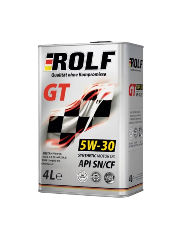 Моторное масло Rolf GT 5W-30 SN/CF синтетическое, 4 л