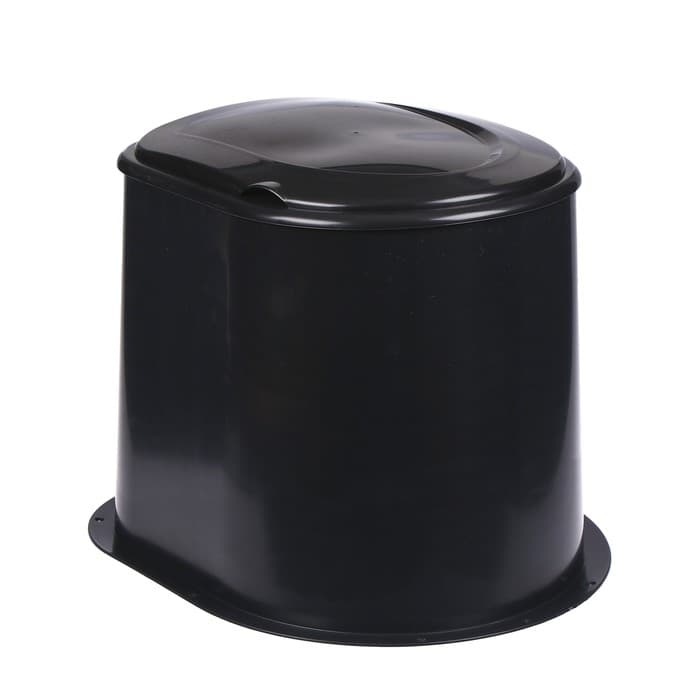 Туалет дачный, h=35 см, без дна, с отверстиями для крепления к полу, чёрный