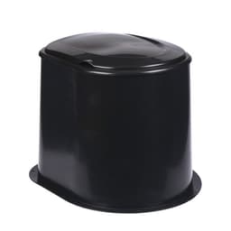 Туалет дачный, h=35 см, без дна, с отверстиями для крепления к полу, чёрный