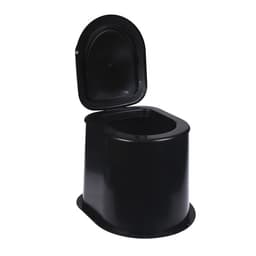 Туалет дачный, h=35 см, без дна, с отверстиями для крепления к полу, чёрный