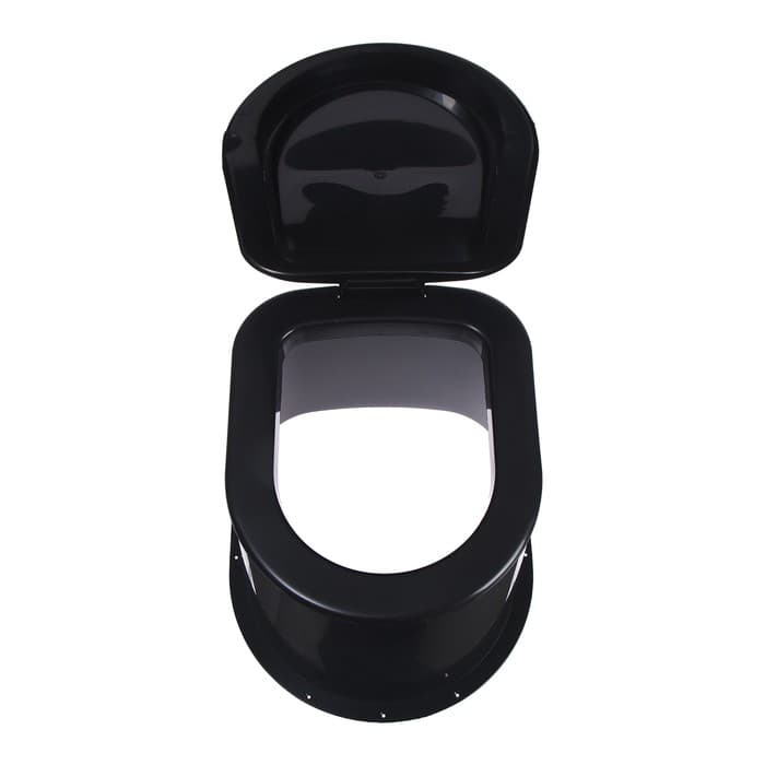 Туалет дачный, h=35 см, без дна, с отверстиями для крепления к полу, чёрный