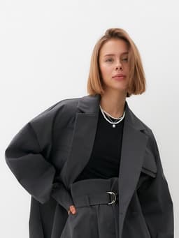 Бусы 2 яруса «Рошель», подвеска капля на цепочке, шар №12, L=42 см, белые в серебре