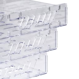 Набор лотков для бумаг «Сити», А4, горизонтальный, на металлических стержнях, 3 отделения, прозрачный