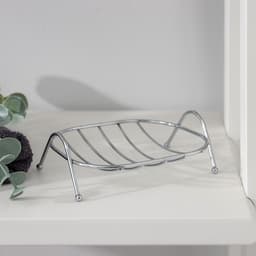 Мыльница на ножках Доляна «Сибарит», 12×9.5×4 см, хромированная