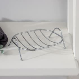 Мыльница на ножках Доляна «Сибарит», 12×9.5×4 см, хромированная