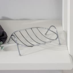 Мыльница на ножках Доляна «Сибарит», 12×9.5×4 см, хромированная