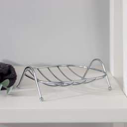 Мыльница на ножках Доляна «Сибарит», 12×9.5×4 см, хромированная