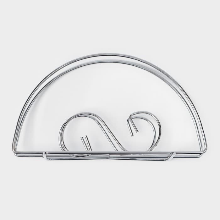 Салфетница Доляна «Завиток», 13.5×6×7 см, хромированная