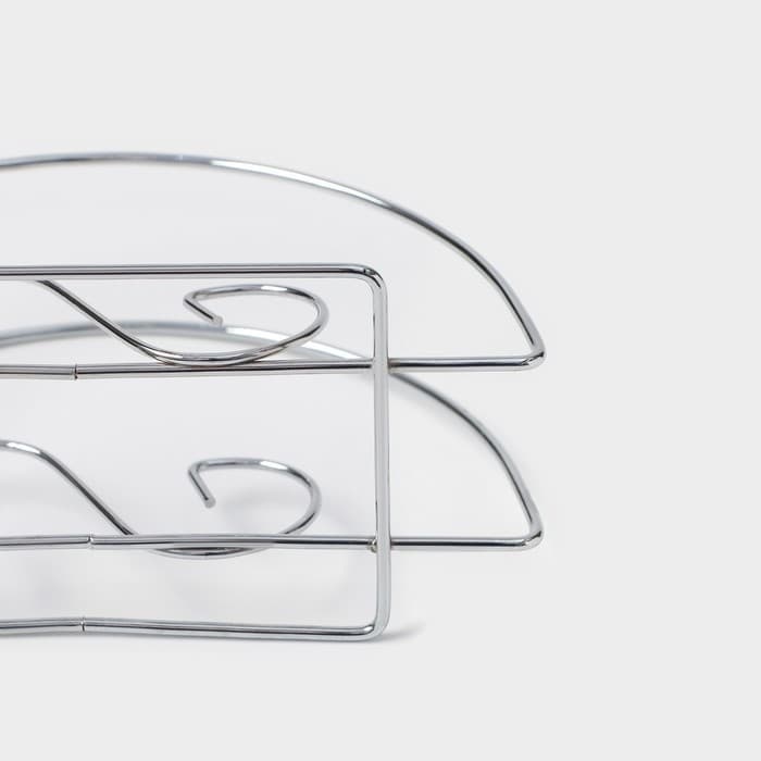 Салфетница Доляна «Завиток», 13.5×6×7 см, хромированная