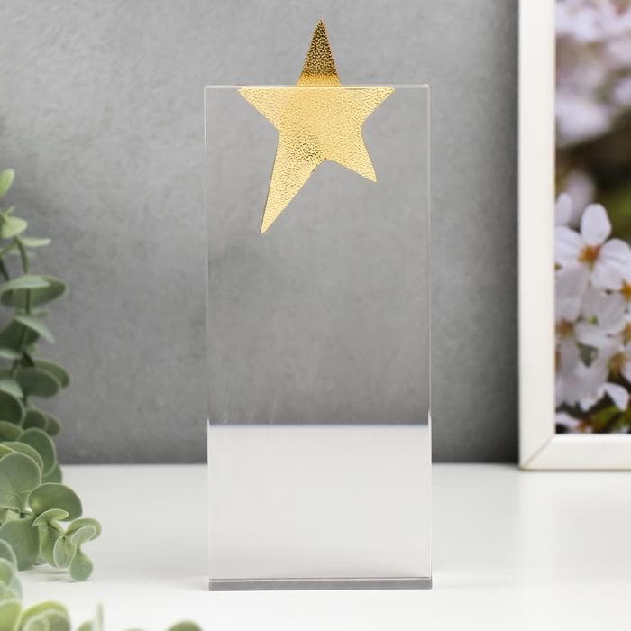 Фигурка стекло «Стела наградная. Звезда», 22.5×8×3.2 см