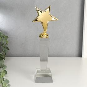 Фигурка стекло «Стела наградная. Золотая звезда», 27.8×6.8×6.8 см