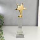 Фигурка стекло «Стела наградная. Золотая звезда», 27.8×6.8×6.8 см